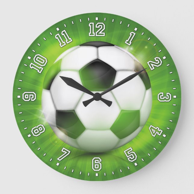Fußball-Uhr Große Wanduhr (Vorderseite)