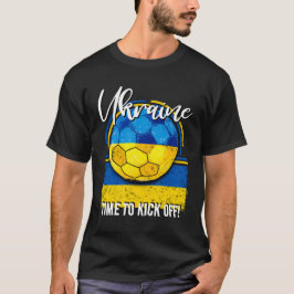 Fußball Ukraine Flag, Retro Fußball Sport T-Shirt