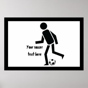Fußball- und Ballgeschenk Poster