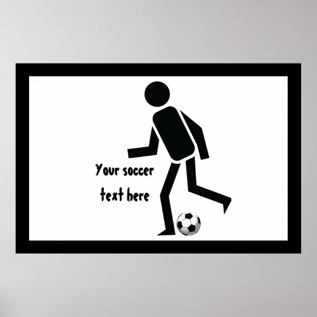 Fußball- und Ballgeschenk Poster (Vorne)
