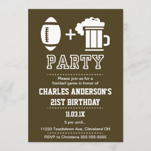 Fußball und Bier-Einladung Einladung