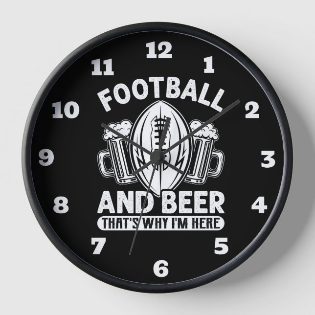 Fußball und Bier Uhr (Vorderseite)