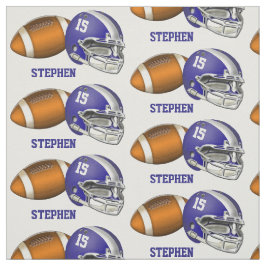 Fußball und Blue Helmet Nummer und Name Stoff