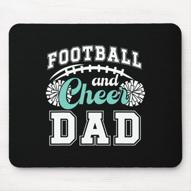 Fußball- und Cheer-Daddy Cheerleader und Fußballsp Mousepad (Vorne)