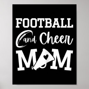 Fußball und Cheer-Mama Grüne Cheerleading Poster