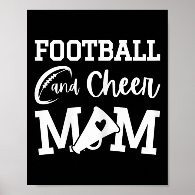 Fußball und Cheer-Mama Grüne Cheerleading  Poster (Vorne)
