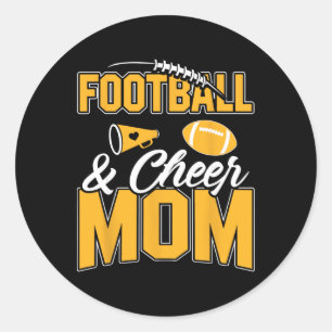 Fußball Und Cheer Mom Cheerleading Mutter Fußball Runder Aufkleber