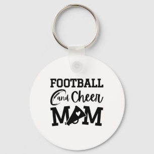 Fußball und Cheer Mom Orange Cheerleading Schlüsselanhänger