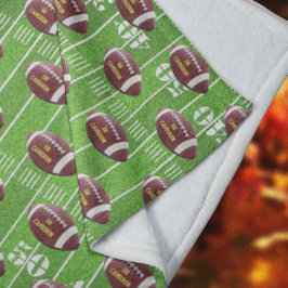 Fußball und Feld Personalisiert Fleecedecke