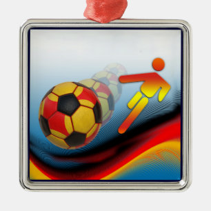 Fußball und Fußball-Dynamik Ornament Aus Metall