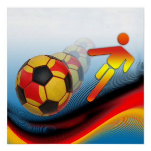 Fußball und Fußball-Dynamik Poster
