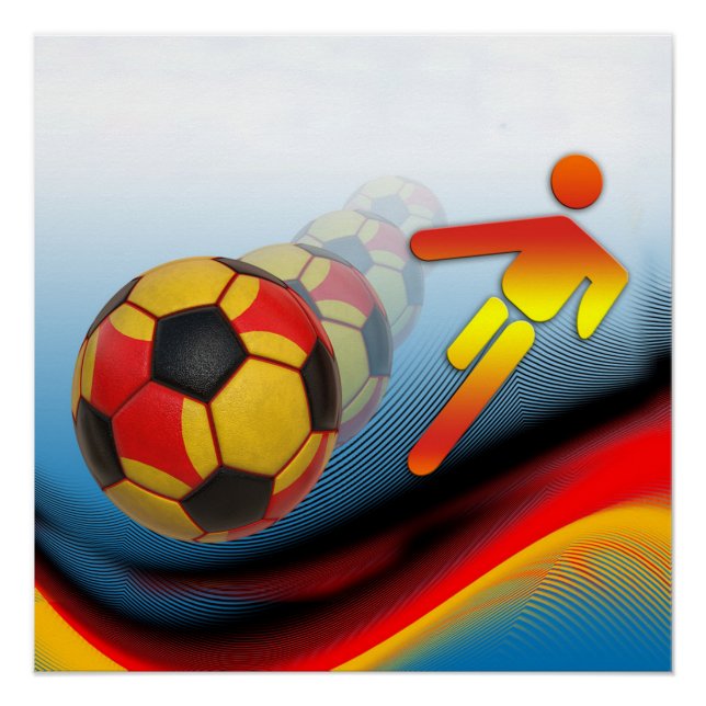 Fußball und Fußball-Dynamik Poster (Vorderseite)