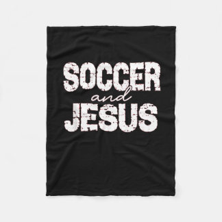 Fußball und Jesus Christliche Sprüche Bibel Fleecedecke