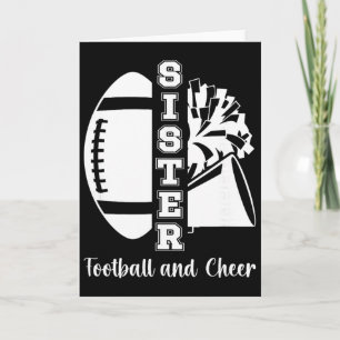 Fußball und Jubel Schwester Cheerleading und Fußba Karte