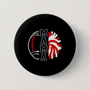 Fußball und Jubeln Mama stolz Fußball und Cheerlea Button
