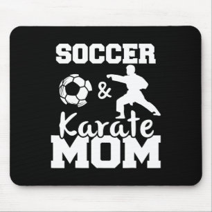 Fußball und Karate Mama Funny Soccer Player Karate Mousepad