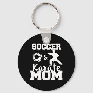 Fußball und Karate Mama Funny Soccer Player Karate Schlüsselanhänger