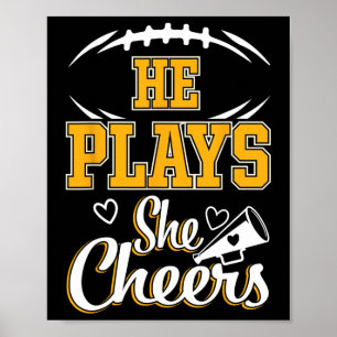 Fußball und Mama Cheerleading Mother Football Poster