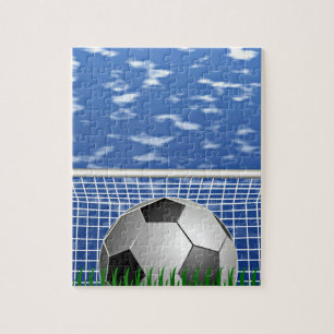 Fußball und Netz Puzzle