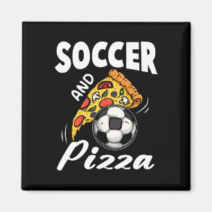 Fußball- und Pizzashirt Lustiges Pizza-Liebhaber-S Magnet