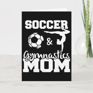Fußball und Turnen Mama Lustiger Fußballspieler Tu Karte