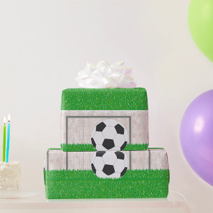 Fußball und Ziel Geschenkpapier