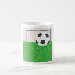 Fußball und Ziel Kaffeetasse
