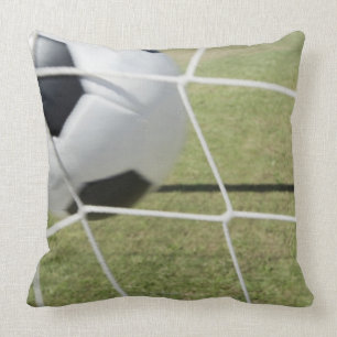 Fußball und Ziel Kissen