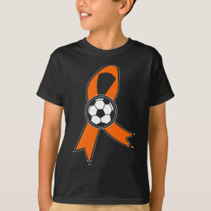 Fußball-Unterstützung Leukämie Krebs-Bewusstsein R T-Shirt