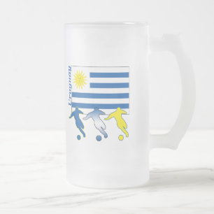 Fußball Uruguay Mattglas Bierglas