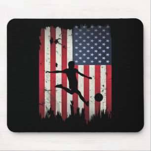Fußball US amerikanische Flagge 4. Juli Patriotisc Mousepad