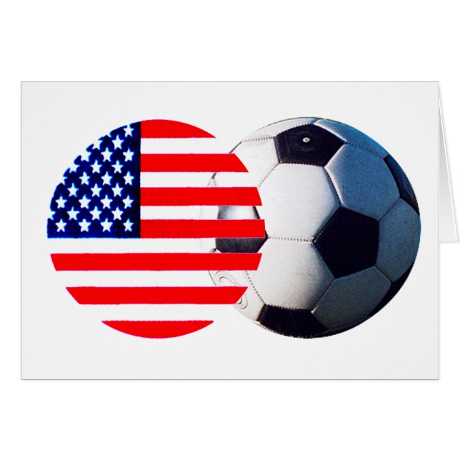 Fußball & USA Flag MUSEUM Zazzle (Vorderseite (Horizontal))