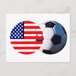 Fußball & USA Flag MUSEUM Zazzle Postkarte