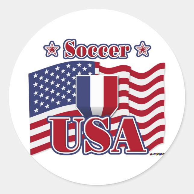 Fußball USA Runder Aufkleber (Vorderseite)