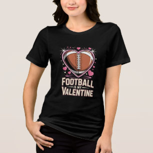 Fußball-Valentinstag-Shirt-Design Tri-Blend Shirt