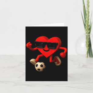 Fußball Valentinstag Süß Lustig Herz Jungen Mädche Karte