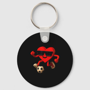 Fußball Valentinstag Süß Lustig Herz Jungen Mädche Schlüsselanhänger