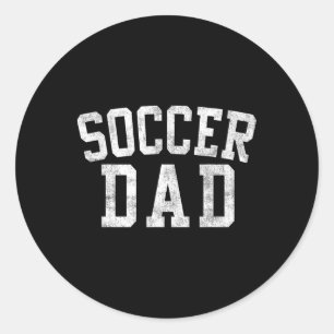 Fußball-Vater Clic Fettgedruckte Schrift Vatertag  Runder Aufkleber