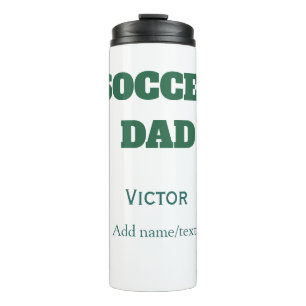 FUSSBALL-VATER-FUSSBALL-VÄTERTAG-GESCHENKE GRÜN EI THERMOSBECHER