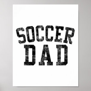 Fußball-Vater-Geburtstag Clic Fett Schrift Fußball Poster
