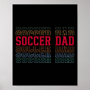 Fußball-Vater Lustiger geschichteter Text Vater Tr Poster