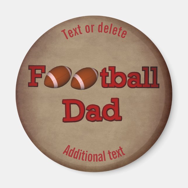 Fußball-Vater Niedlich Personalisiert Magnet (Vorne)