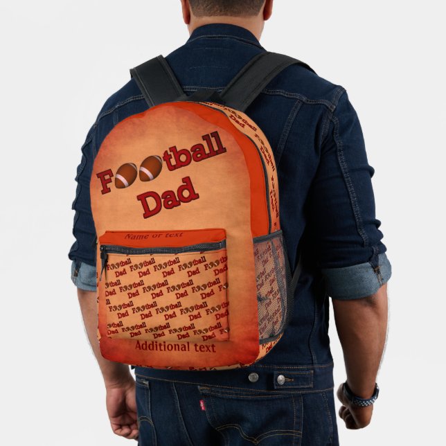 Fußball-Vater Personalisiert Bedruckter Rucksack (Insitu (Modell))