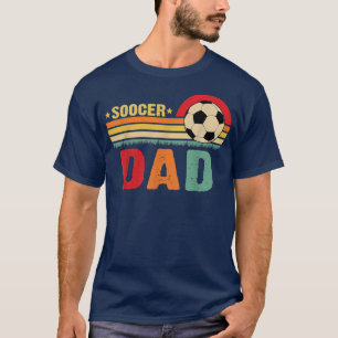 Fußball Vater Retro Vintager Vater Fußball-Liebhab T-Shirt
