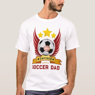 Fußball-Vater Roter Superstar-Flügel Benutzerfoto  T-Shirt