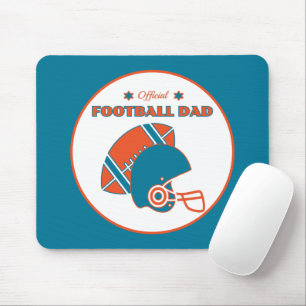Fußball-Vater Sportliebhaber orange blau vintage Mousepad