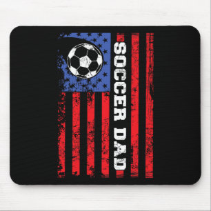 Fußball-Vater USA-Flagge All American Väter Mousepad