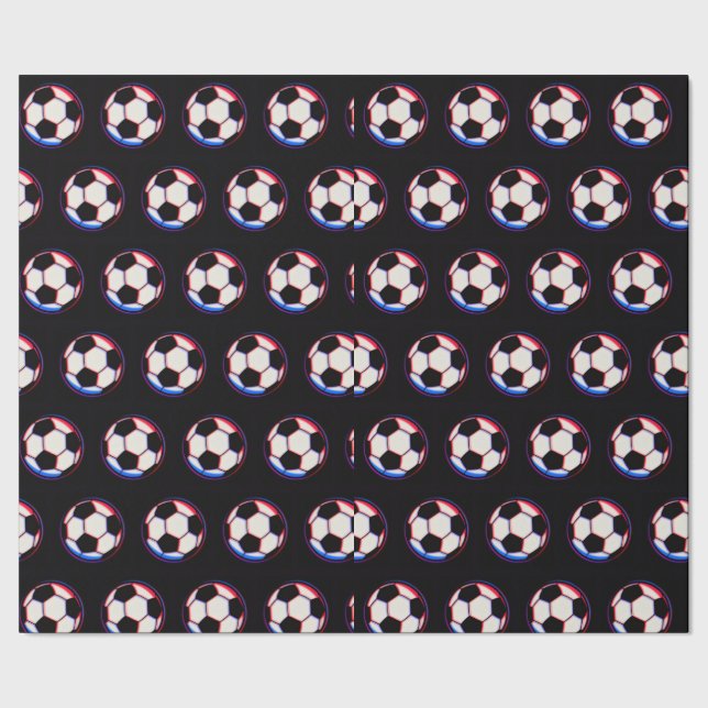 Fußball-Verpackungspapier mit auffälligem Design Geschenkpapier (Saum)