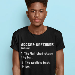Fußball-Verteidiger Funny Definition Fußball Wort T-Shirt