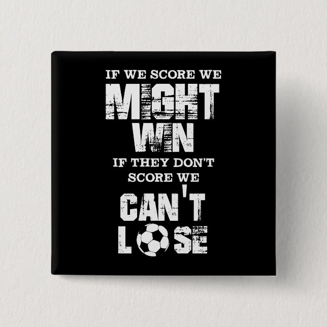 Fußball-Verteidiger, wenn wir uns zählen, könnte Button (Vorderseite)